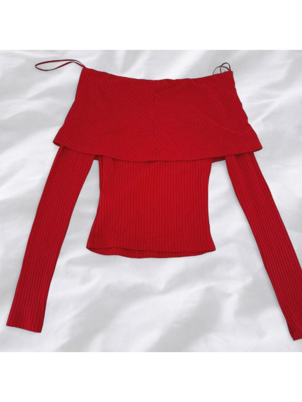 Urban Outfitters red off the shoulder top